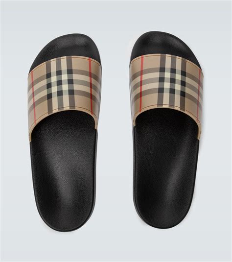 men burberry slides|burberry check slides for men.